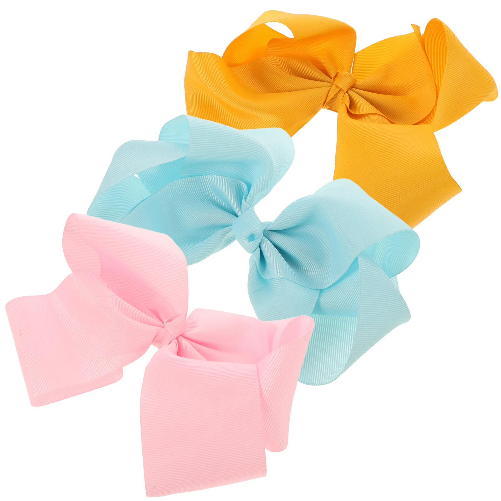 

3Pcs Candy Color Bow Hair Clips Polyester Hair Accessories Lightweight Small Bow Barrettes for Daily Party