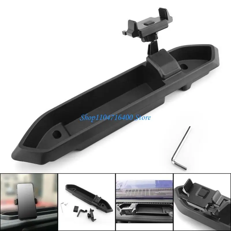 

y1gd 2 in 1 Vehicle Dashboard Pocket Box Tray with Phone Holder For JL 2018-19 Multi-Mount Interior Accessories