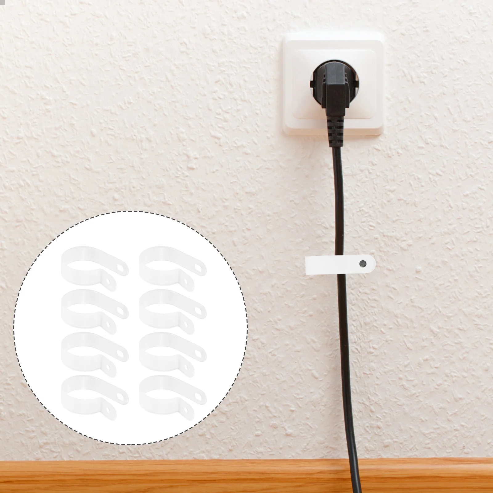 

20Pcs Cable Wire Clip Organizer for Wire Management 21-25Mm Diameter Wall Mount Cord Clips for Ethernet Coax Telephone Cables