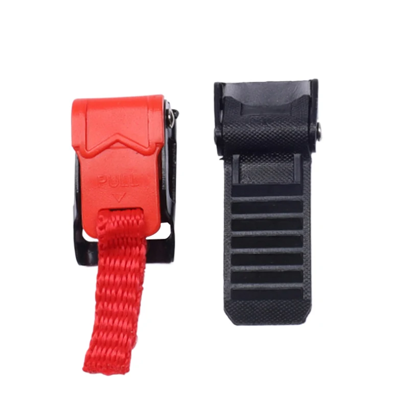 【New】Motorcycle Helmet Speed Clip Chin Strap Quick Release Pull Buckle Black Red Motorcycle Helmet Lock Socket 10-section Buckle