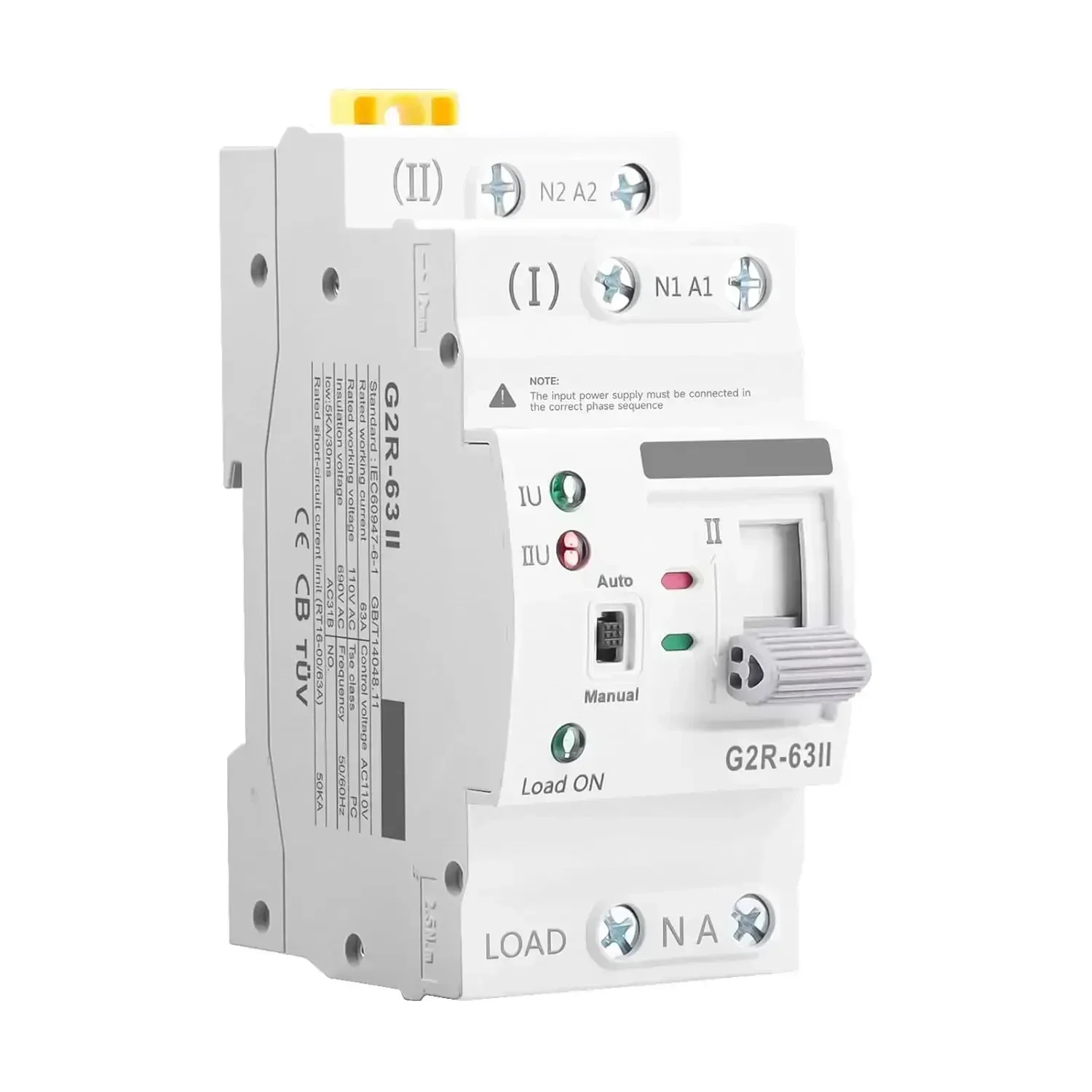 

Автоматический резервный переключатель 110 В для двойного режима ATS с защитой от напряжения и ручным переворачиванием для стабильного управления питанием