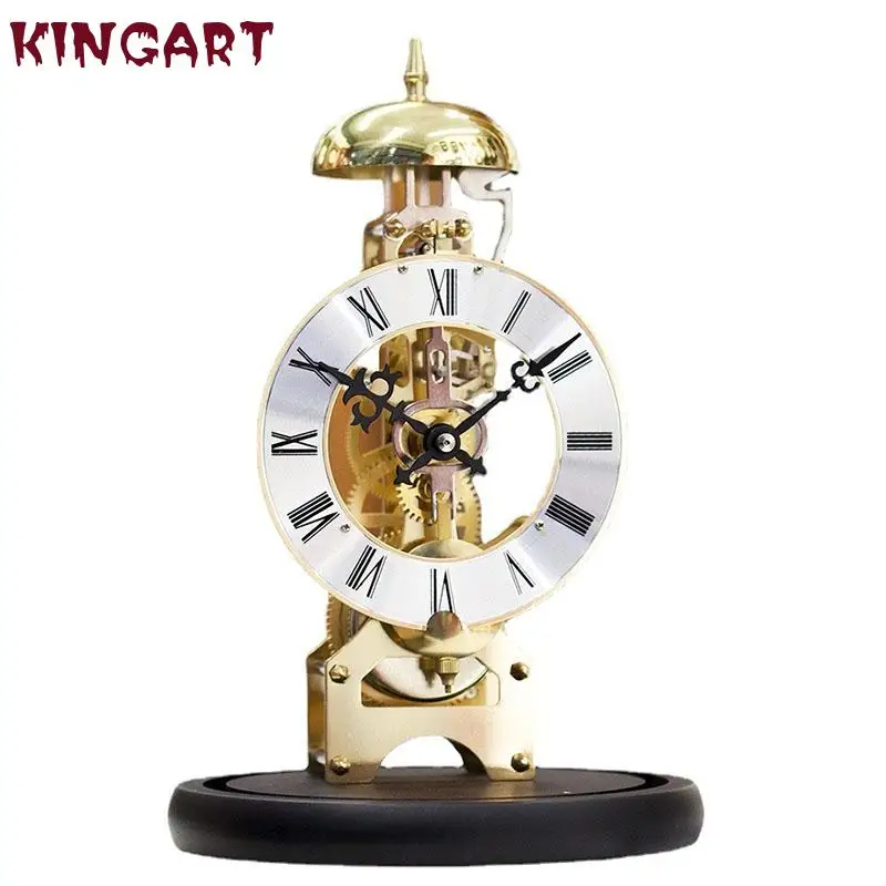 Retro Mechanical Table Clocks Aesthetic Metal Desk Clocks Rotary Gear Large Living Room Office Desk Vintage Decoration Home