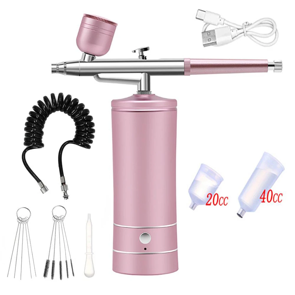 Airbrush met compressor Draagbare Airbrush Verfspuit Mini-spuitpistool Draadloze Air Brush Schilderen Airbrush Kit met compressor
