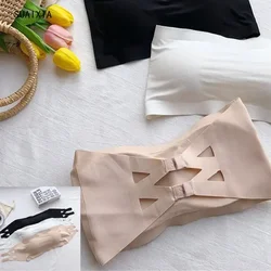New One Piece Seamless Tube Tops Women Invisible Bra Intimates Strapless Bustier Bandeau Breathable Wrapped Chest Underwear