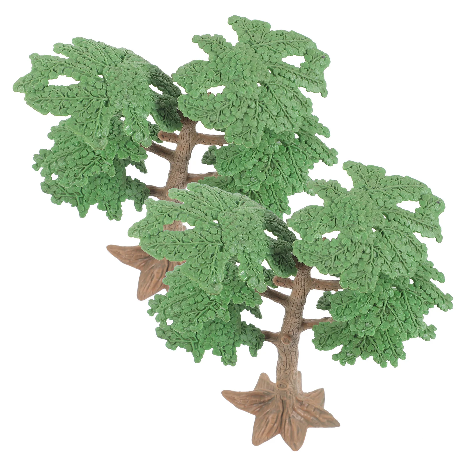 

2 Landscape Maple Model Tree Faux Plant Scenery Garden Child Ornaments