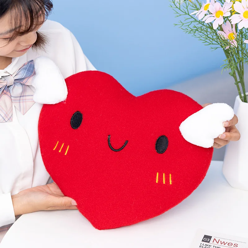 Lovely Plush Cute Heart Pillow Toy For Lover Kids Friends Festival Gift Soft Plush Stuffed Red Love Heart Shape Pillow Toys