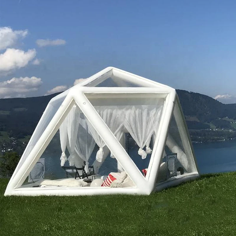 Hot selling Clear Bubble House Starry Tent Holiday Mountain Villa Hotel Outdoor Camping Inflatable Triangle Airtight Tent