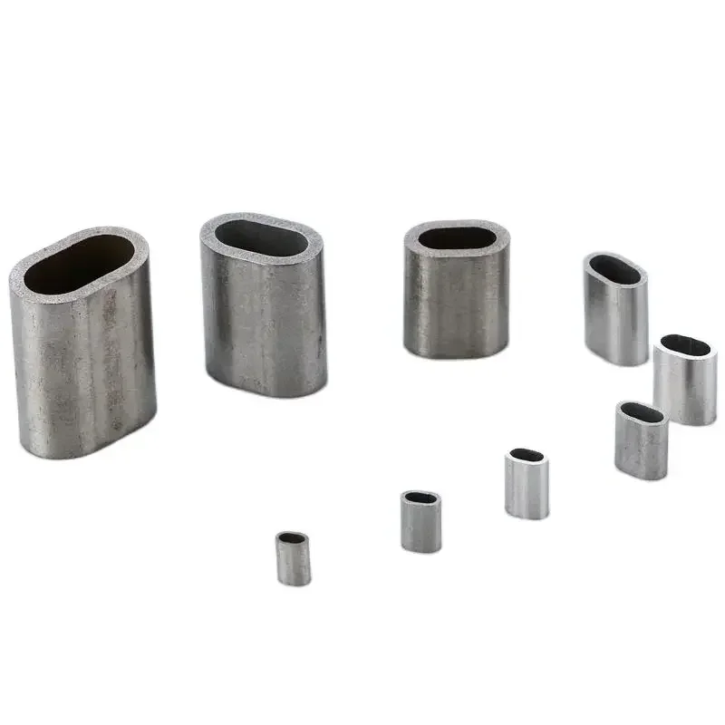 500Pcs 304 Stainless Steel Ferrule Wire Rope Crimping Sleeves Oval Cable Clamps Clip Wire Cable Fittings 0.8mm-2mm