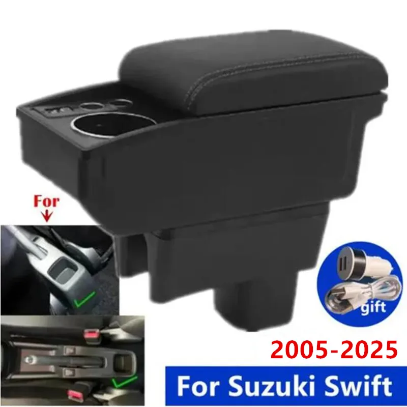 Für Suzuki Swift Armlehnenbox für Suzuki Swift Auto-Armlehnen-Aufbewahrungsbox 2005-2025 Spezielles Nachrüst-Interieur Auto-Zubehör