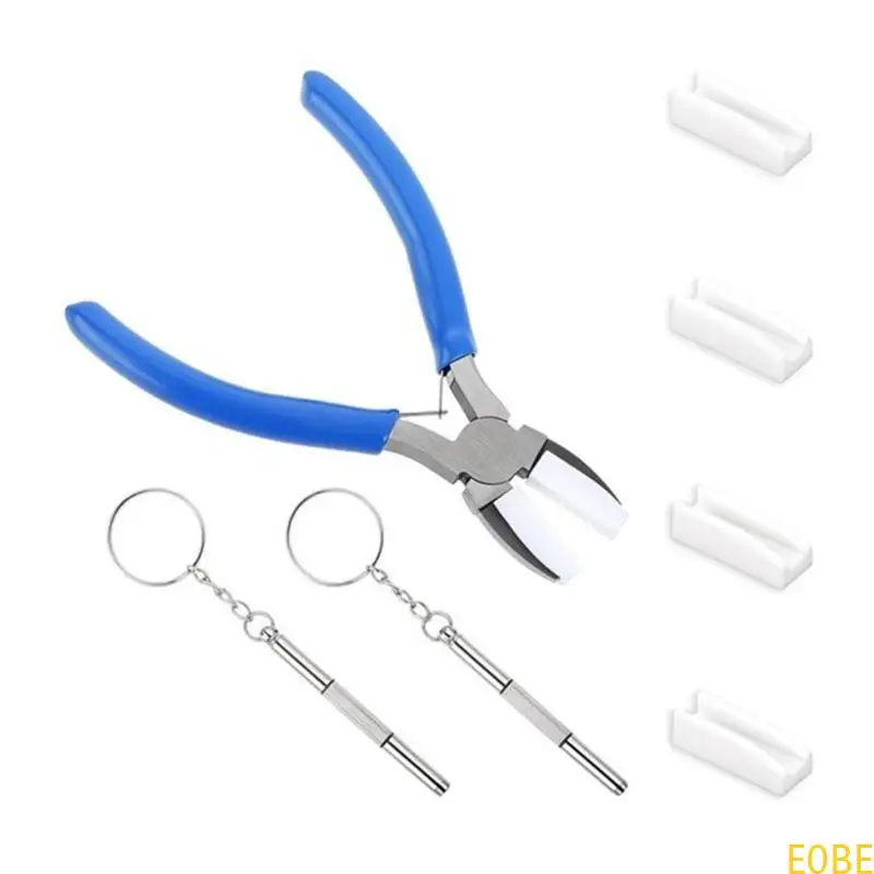 

E0BE Portable Nylon Jaw Pliers for Fine Detail Work and Wire Wrapping Jewelry Tool