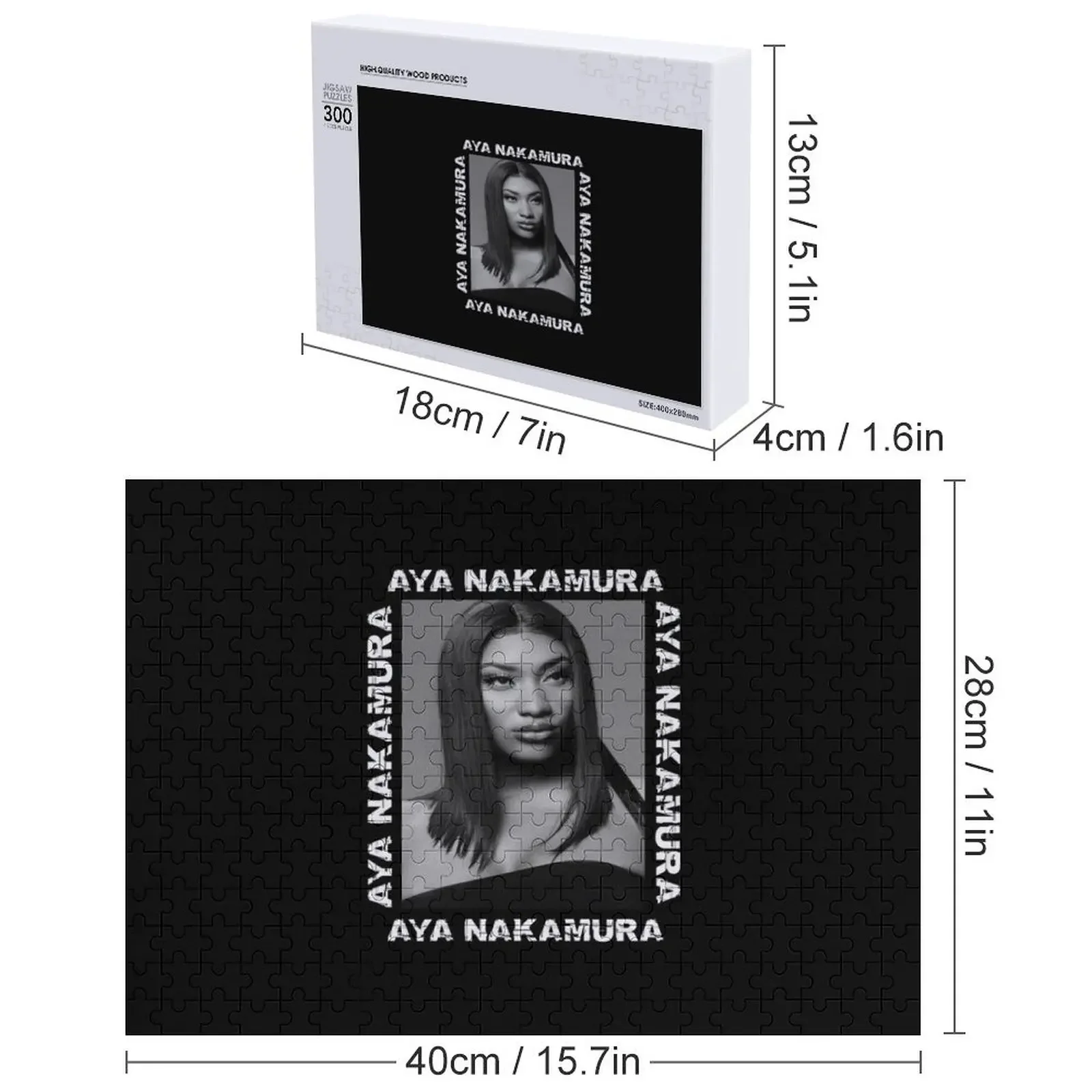 AYA NAKAMURA Quebra-cabeça de madeira para adultos personalizados com foto com quebra-cabeça de foto