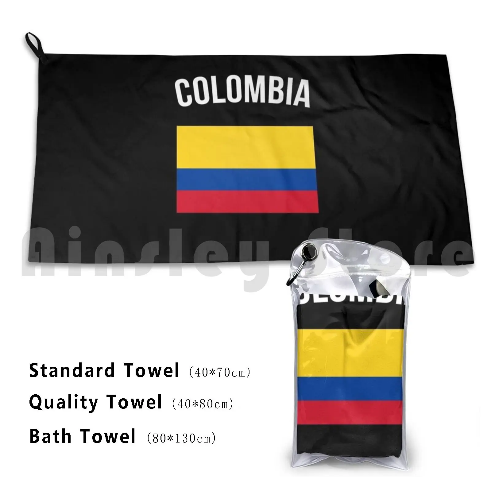 Colombia Flag Bath Towel Beach Cushion Colombia Colombia Flag Colombian Colombian Flag Country Heart Love