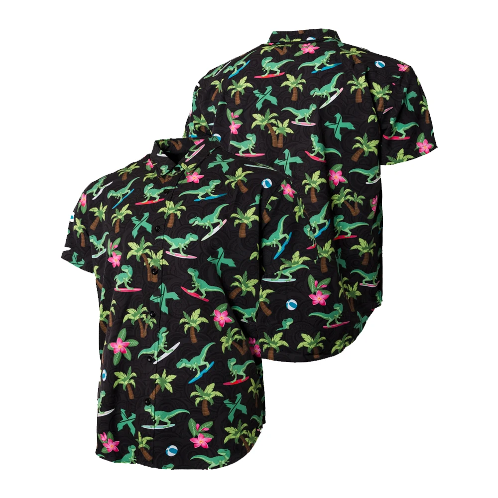 Excision Merch Surfer Rex Button Up Shirt Short Sleeve Tee Women Men Streetwear Tops