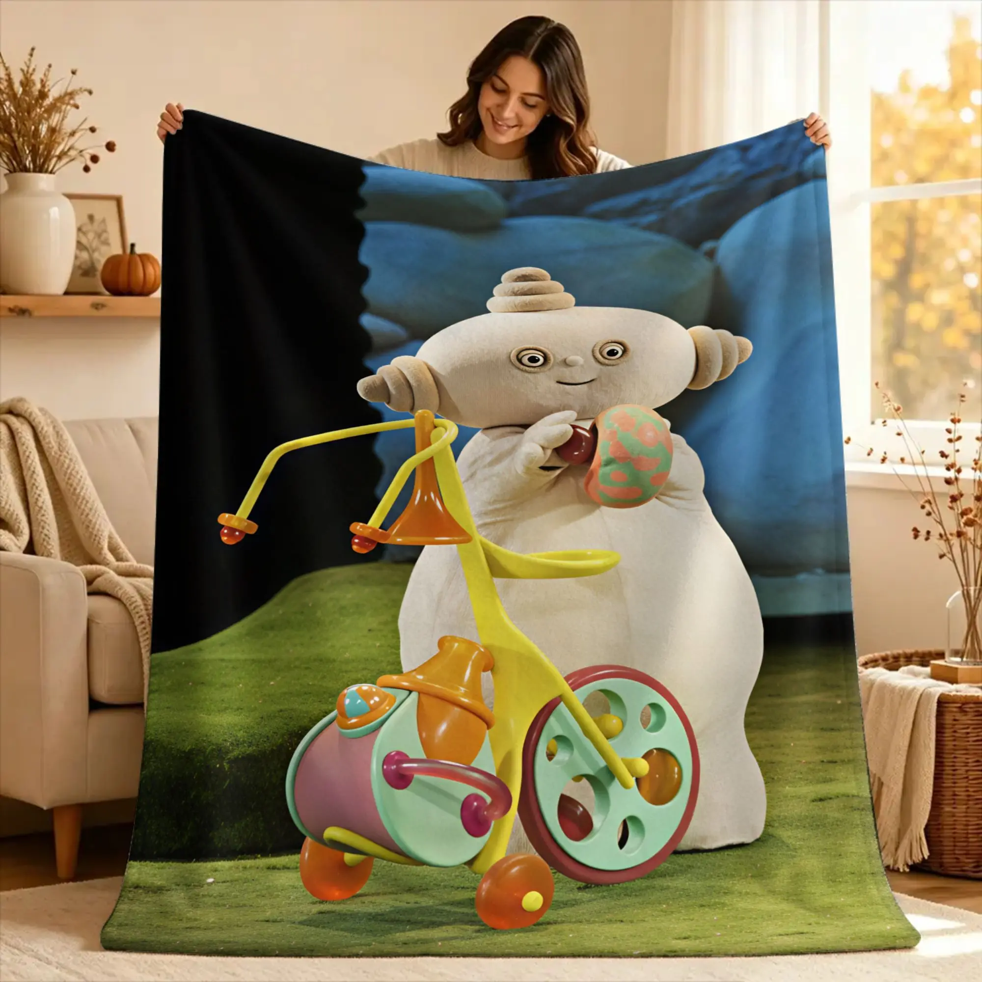The Haahoos In the night garden Flannel Blanket for Home Decor Airplane Travel Comfortable Bedspread Sofa Bed Cover