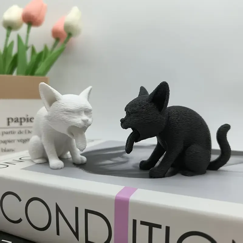 3D Printed Vomit Cat Decoration Ornaments, Funny Expressions, Cat Desktop Pets, Home Ornaments, Perfect Gifts for Cat Lovers