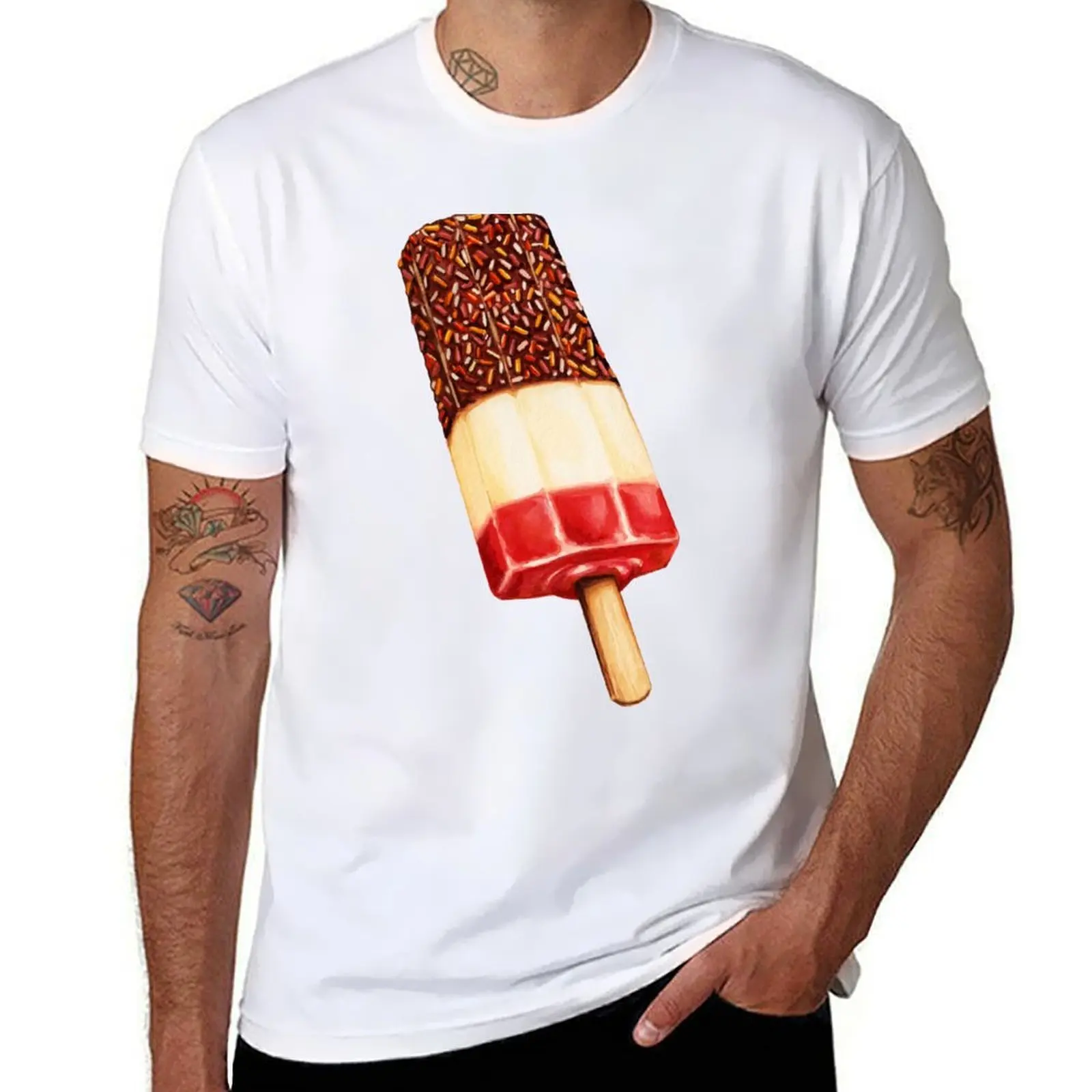 Fab Ice Lolly Pattern T-Shirt t shirt man designer t shirts for man cotton soft T-Shirt