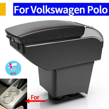 Pro Volkswagen Polo Loketní opěrka Pro VW Polo 9N 3 Krabice do loketní opěrky 2002-2009 Dodatečné díly Úložná schránka Doplňky do interiéru USB 10 nejlepší prodej Konzola VW Polo - №6