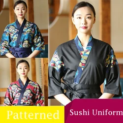 Uniforme de Sushi japonés elegante para Chef, Kimono para restaurante, camarero, camarera, hombres y mujeres