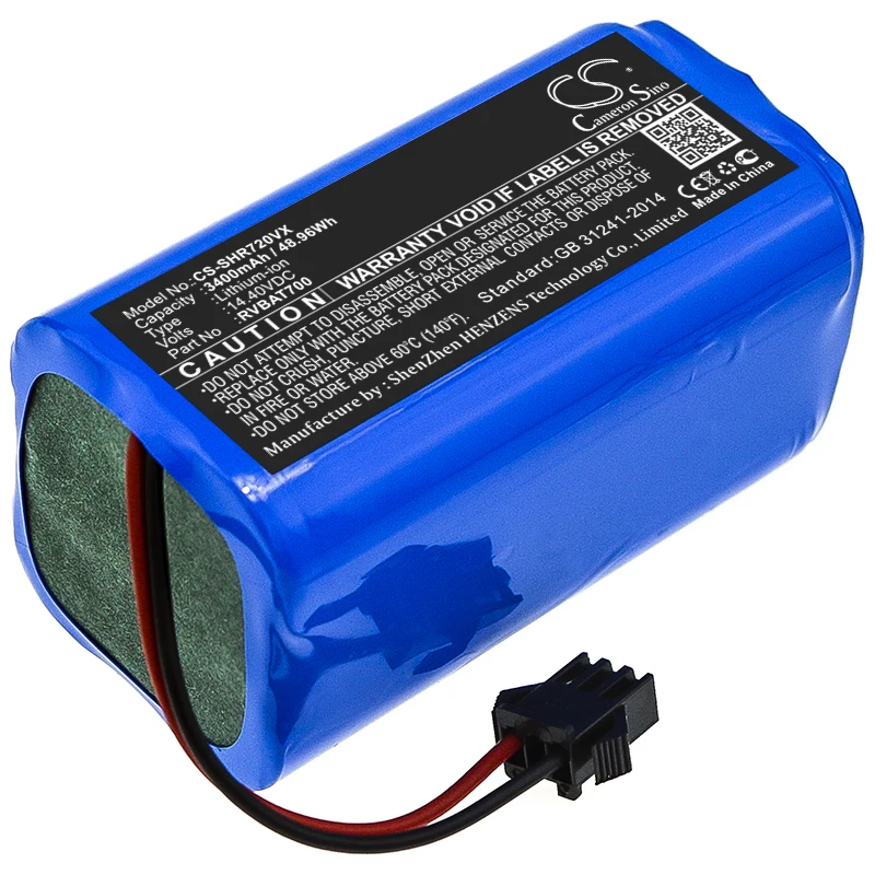 CS 3400mAh Battery For Shark ION Robot 700  ION Robot 720  ION Robot 750  ION Robot 755  RV700  RV720  RV750  RV755 RVBAT700