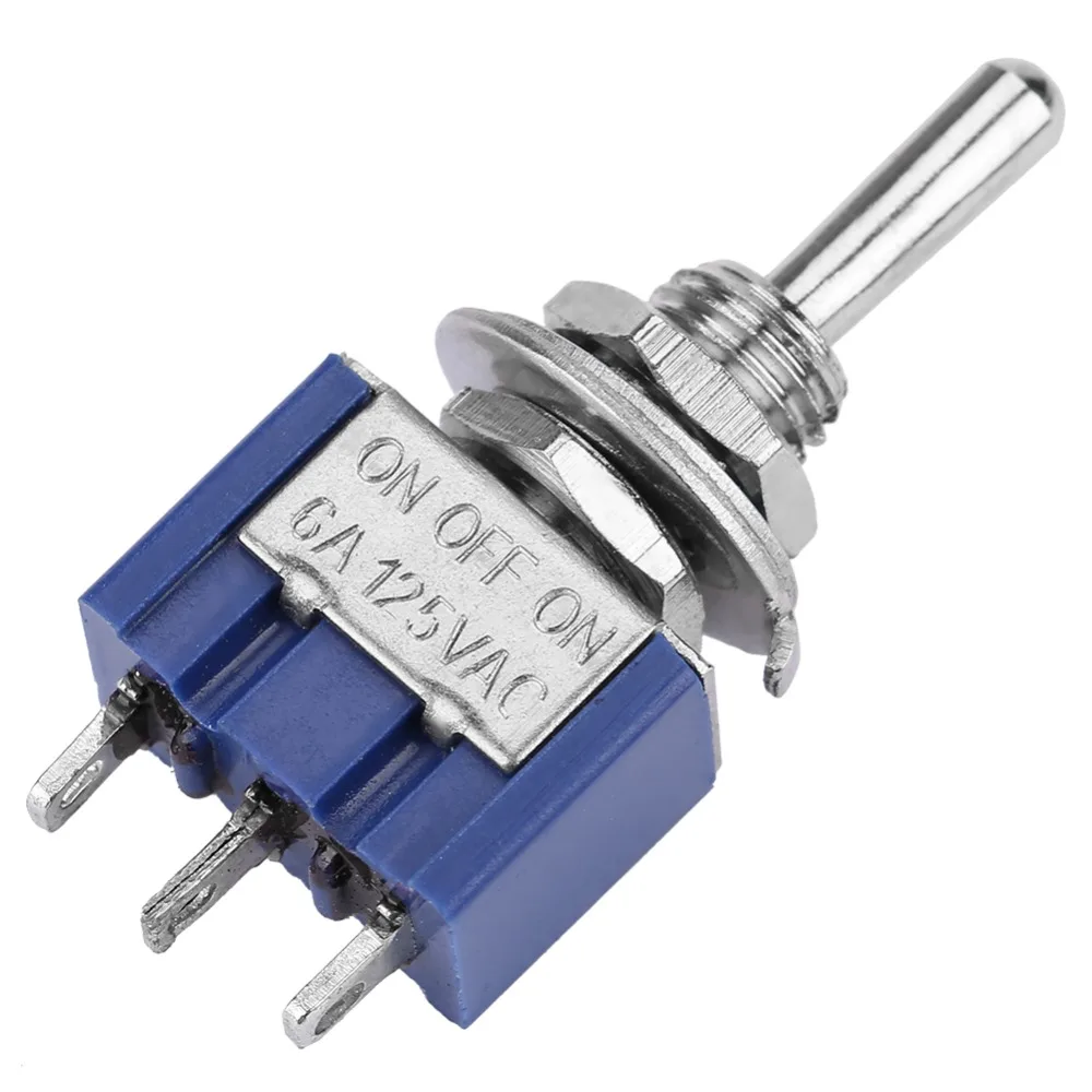 10 Pcs 3 Position 3 Pin Mini Toggle Switch 6A 125VAC MTS-103 SPDT Switch Blue Heavy Duty on Off on Toggle Switch Home
