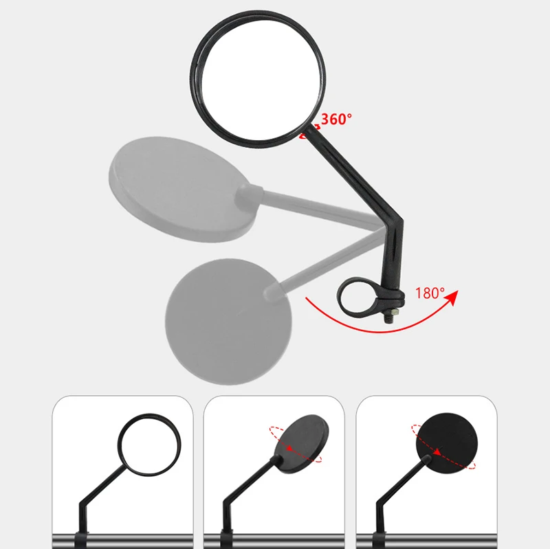 1Pc Bicycle Round Mirror Mountain Bike Mirror Safety Mirror Road Bike Riding Equipment