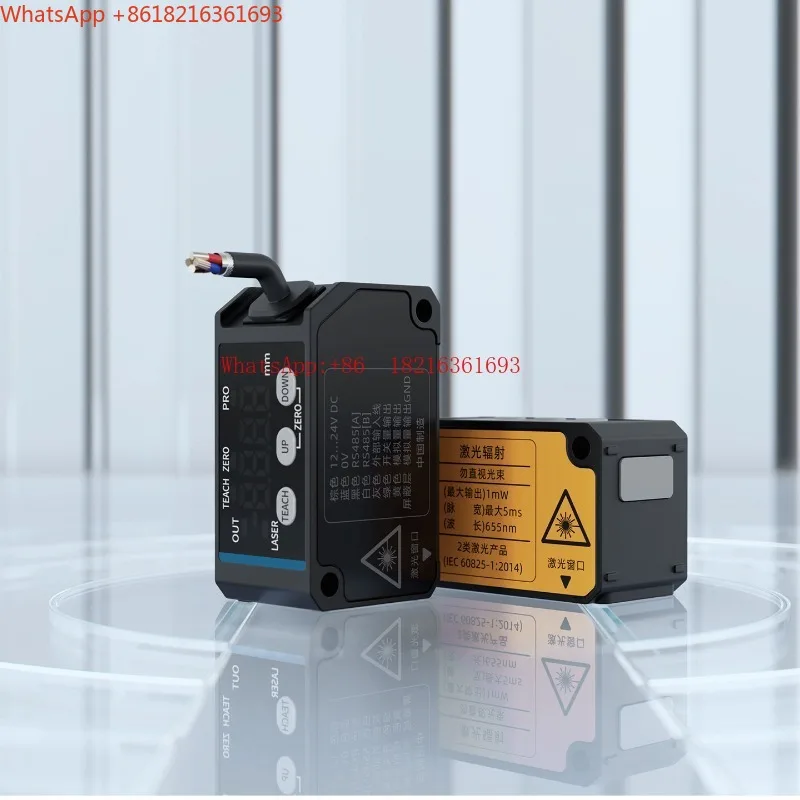 High Precision Industrial Grade Thickness Vibration Roundness Parallelism Positioning Analog RS-485 Laser Displacement Sensor