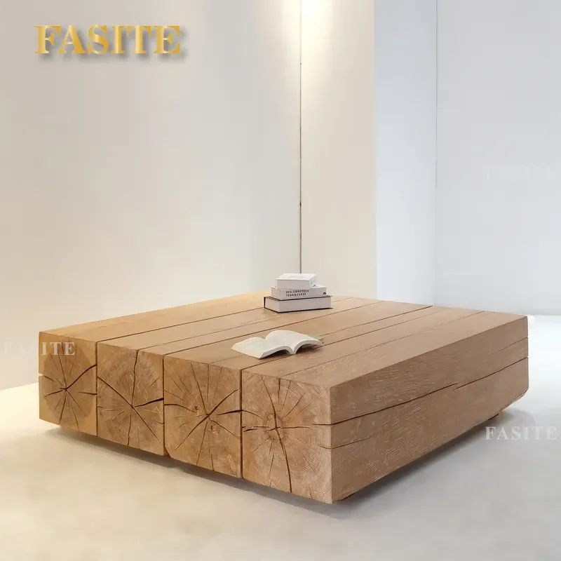 For Log Coffee Table Antique Designer Commercial Display Stand Generous Strip Seat Solid Wood Furniture Living Room Decor