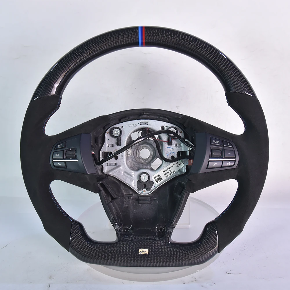 

Premium Carbon Fiber Steering Wheel With Soft Suede For BMW X3 X4 X5 X6