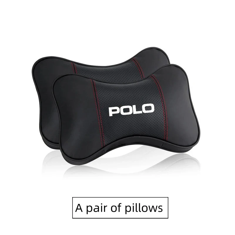 Car Headrest Neck Pillow Seat Belt Shoulder Pads Auto Travel Accessories For Volkswagen VW Polo 6R 6N 6N2 6C 9N 9N3 Rline R Line - view 5