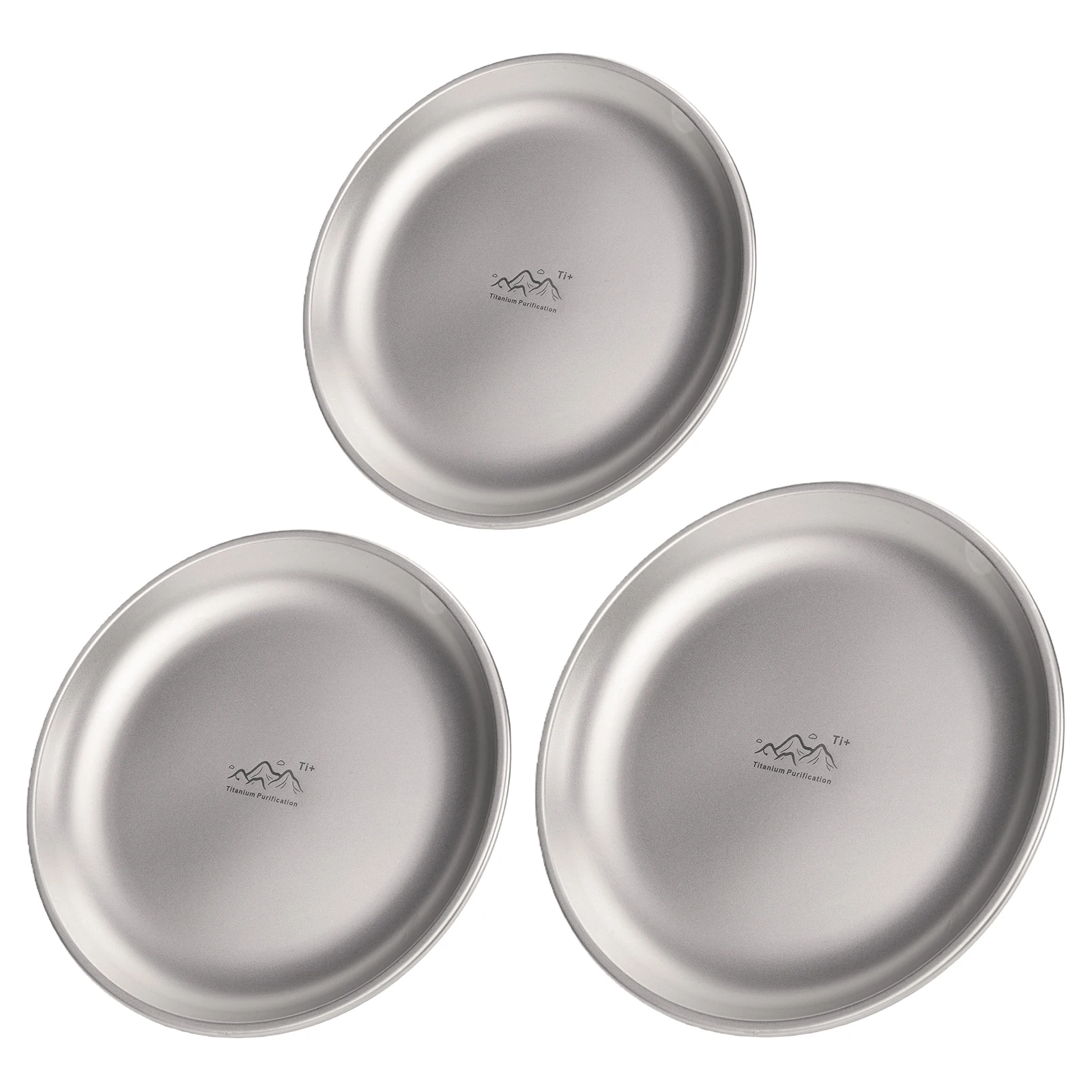 Titanium Purification Plate Portable Travel Tableware Anti-Fall Stackable Camping Tray Creative Home Dish Plate Camping Supplies