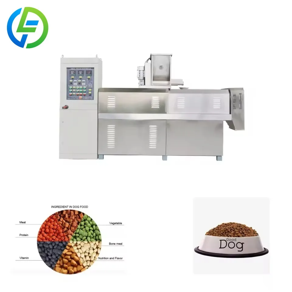 Twin-Screw Extrusion Technology 1000-1200KG/H CE Certified Multi-Functional Forming Pet Dog Food Machine for High Efficiency