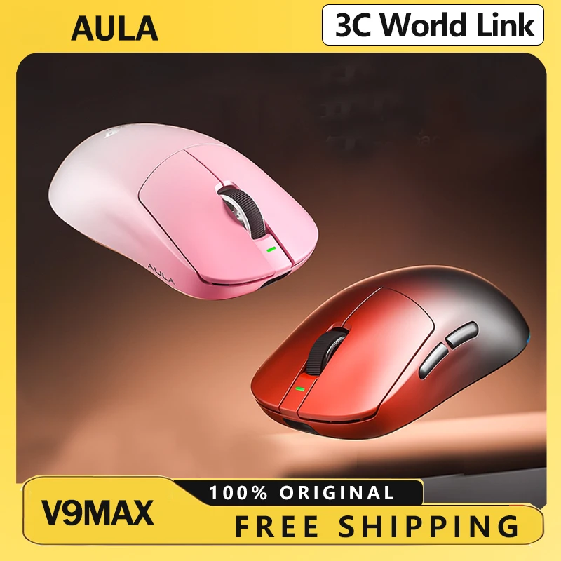 

AULA V9 MAX Беспроводная мышь Bluetooth PAW3395 Dual 8k 26k DPI Игровая мышь для киберспорта Настольный ноутбук Офисный ПК Аксессуар FPS
