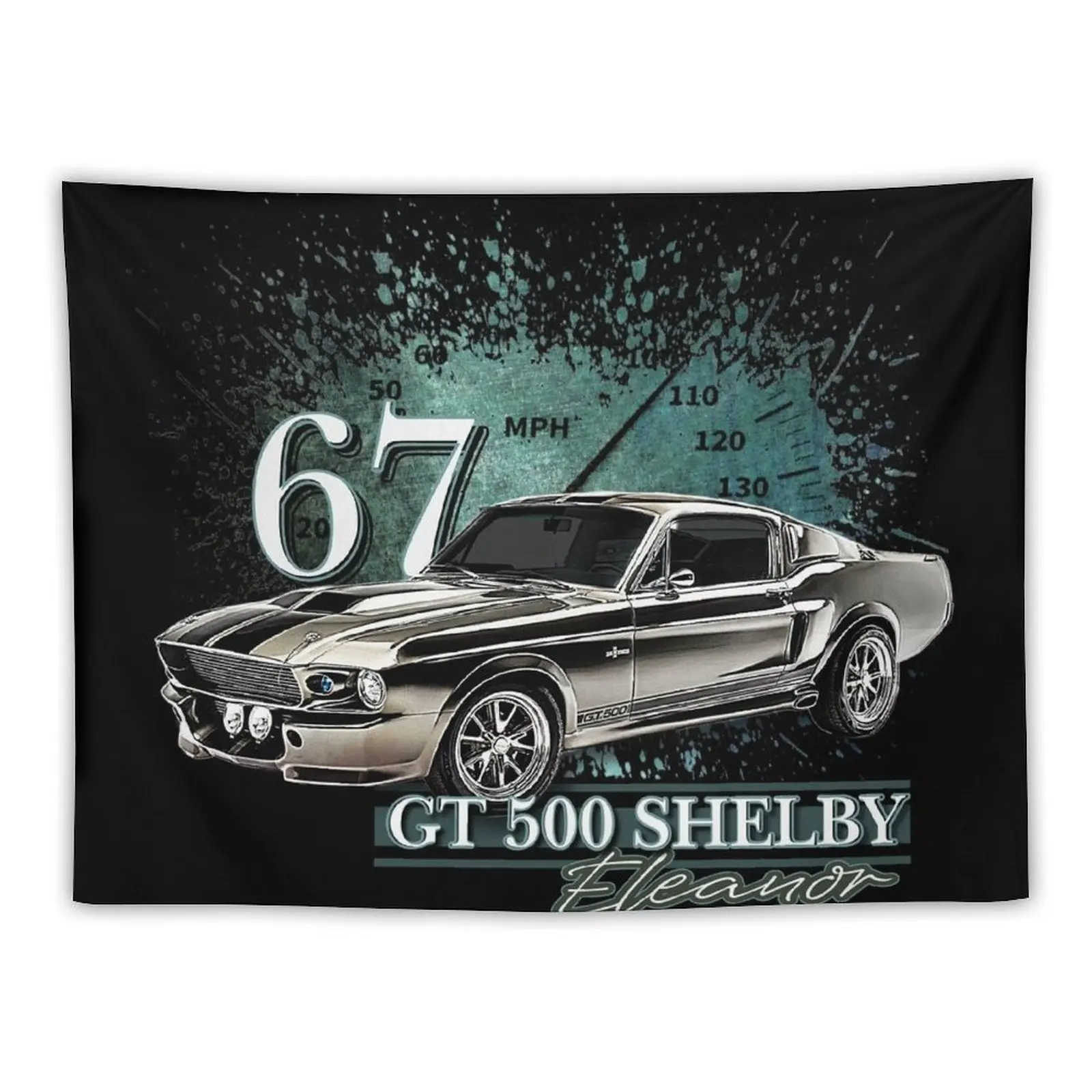 

1967 67 Ford Shelby 500 Mustang Muscle car Hot Rod Art Tapestry Decoration Aesthetic Aesthetic Room Decors Tapestry