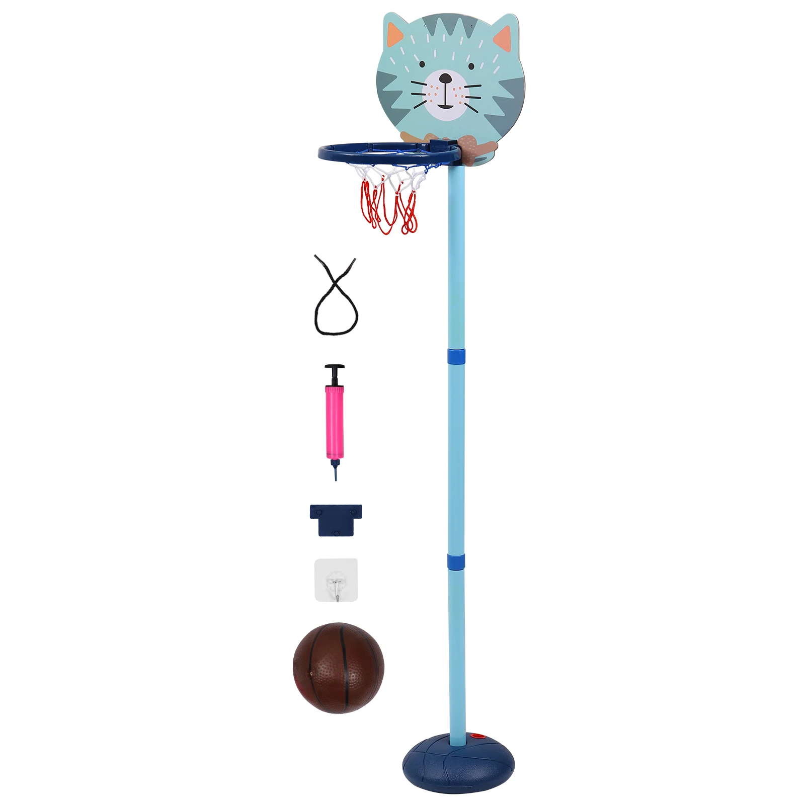 Suporte de basquete conjunto de brinquedos de argola ajustável material pp fácil montar jogo interno crianças jogando ferramenta divertido presente basquete