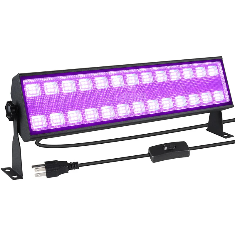 

Led UV Floodlight 110V 220V 100W Party Light 395nm 400nm IP65 Waterproof Ultraviolet Fluorescent Stage Lamp with US/EU Plug
