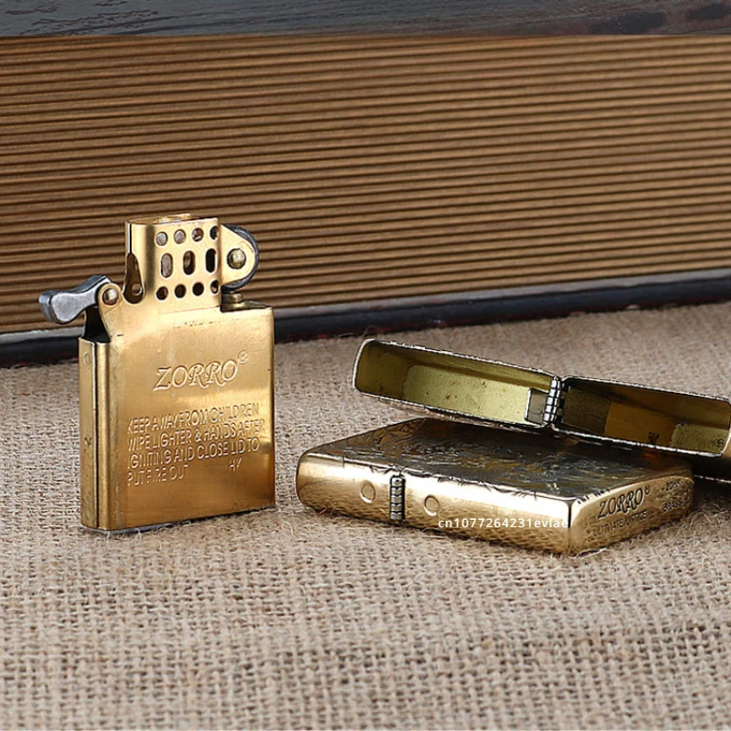 ZORRO الأصلي ZC9 ولاعة رقيقة جدا يندبروف تصميم الرجعية عالية القيمة منحوتة قسطنطين الإبداعية أخف وزنا مع صندوق