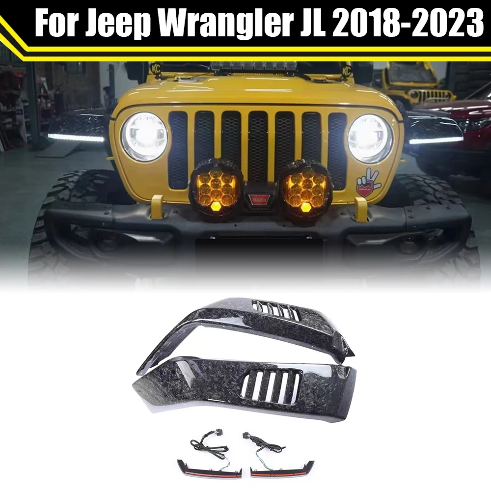 For Jeep Wrangler JL 2018-2023 Fender Flares Mudguards Extensions Set Car Front Rear Wider Mudflap Protective Wheel Eyebrow