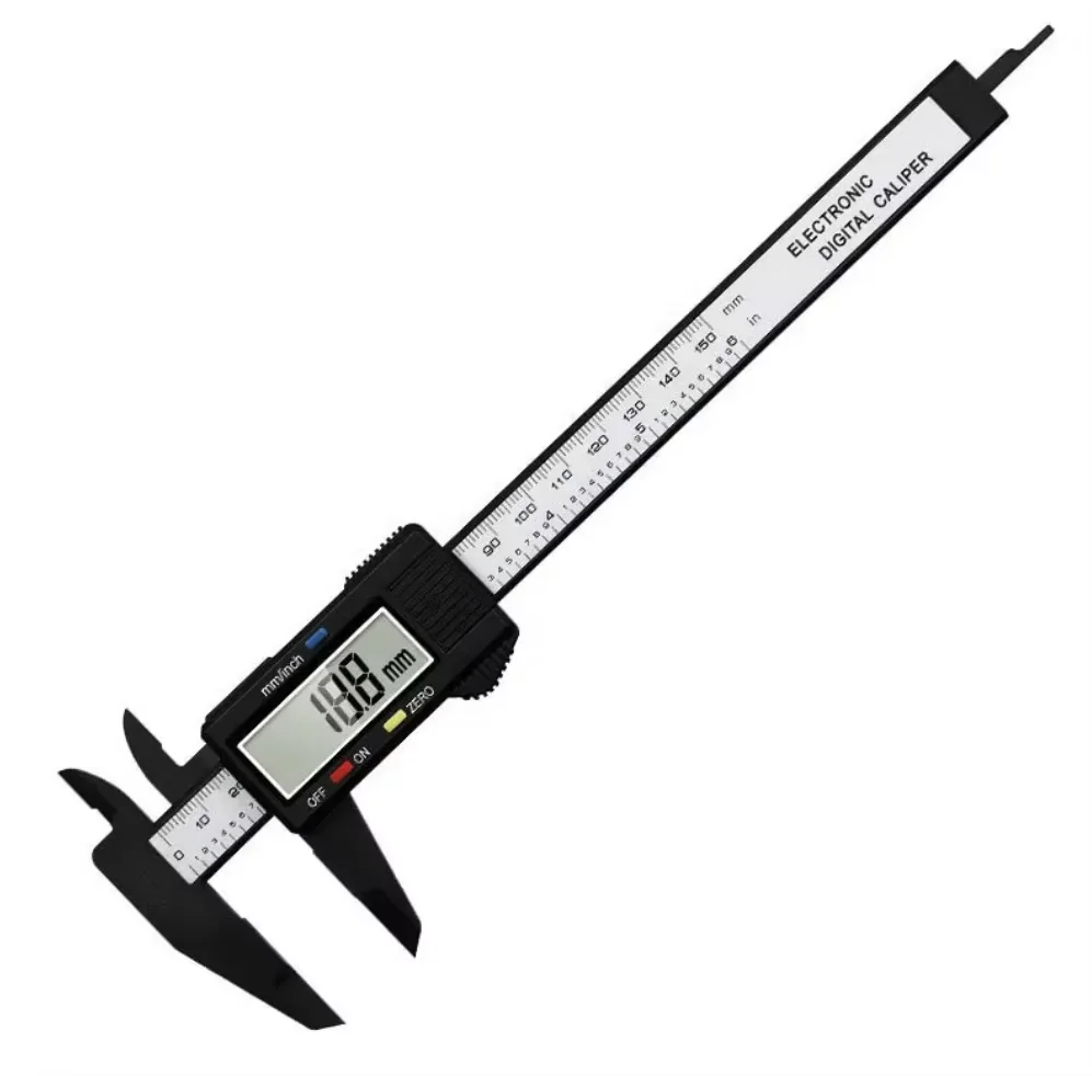 Plastic Digital Caliper Electronic Digital Vernier Caliper 100mm 150mm High Strength Plastic Caliper No Battery