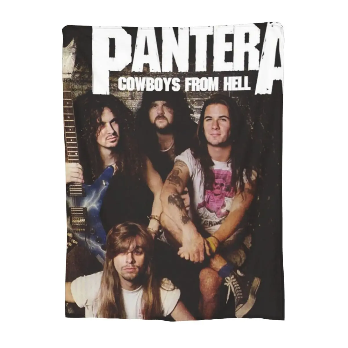 

US Pantera Band Dimebag Darrell Poster Blanket Soft Warm Flannel Throw Blanket Bedspread for Bed Living room Picnic Travel Sofa