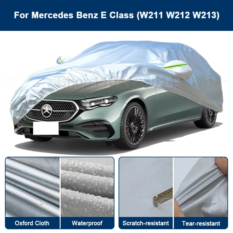 

Outdoor Full Car Cover For Benz E Class W211 W212 W213 with Reflective Strips Waterproof Snowproof Dustproof UV Protection