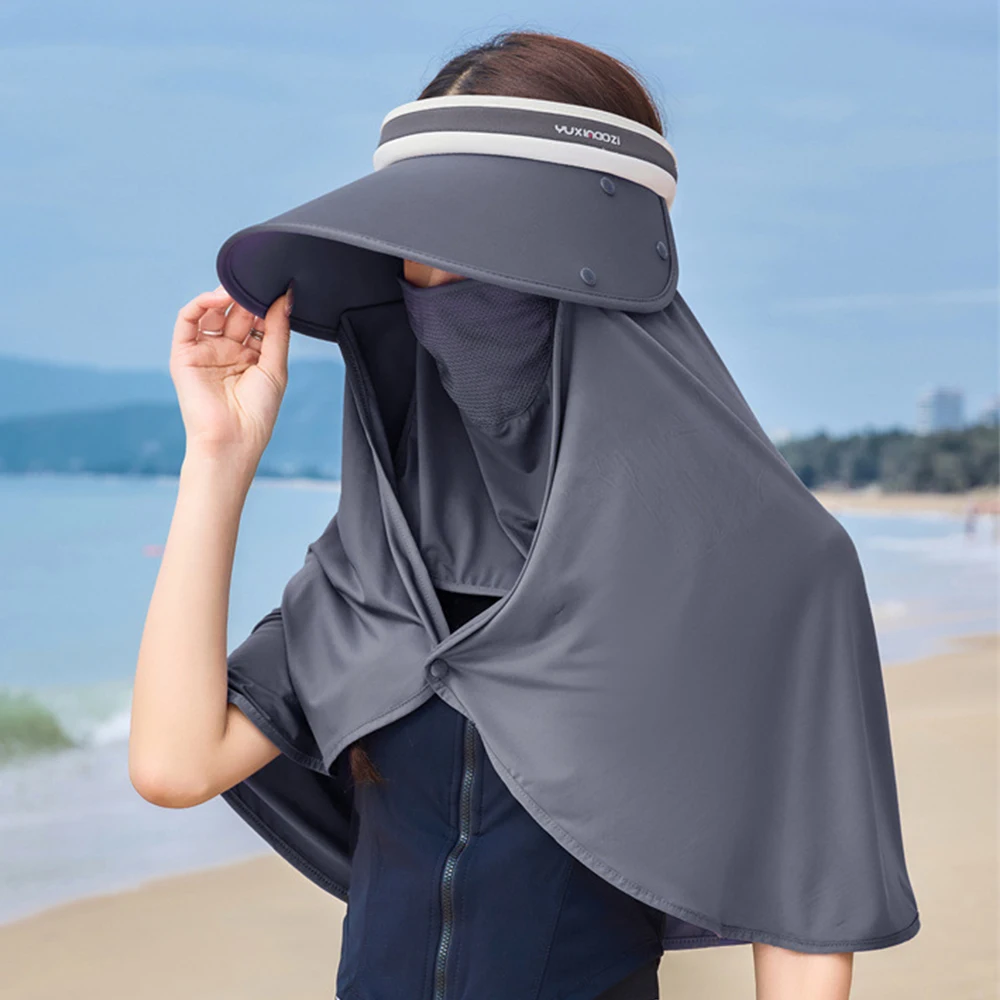 

New Empty Top Sun Hat Neck Protection Breathable Beach Cap Adjustable Quick Drying Fisherman Hat Summer