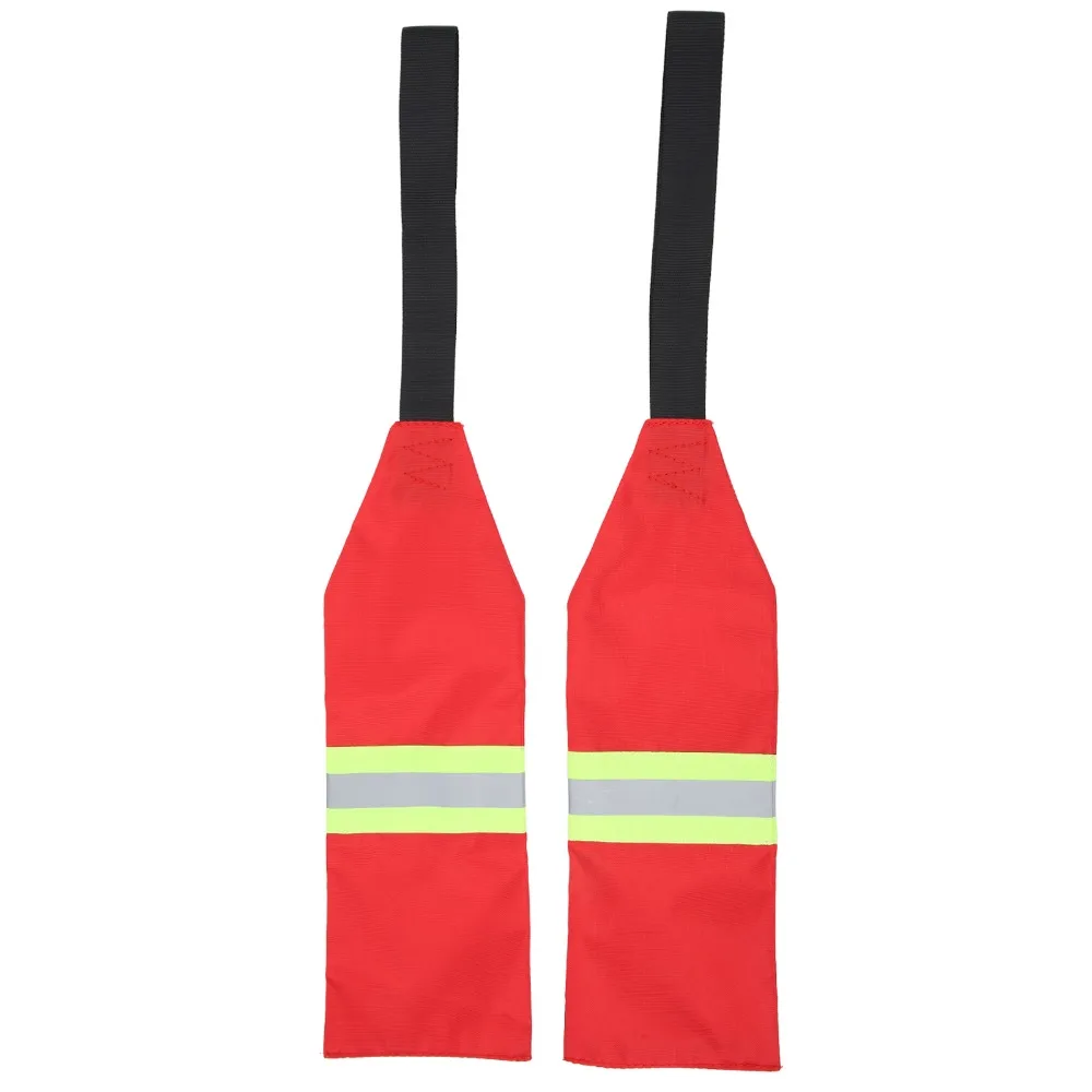 2PCS Lightweight Oxford Fabric Kayak Warning Flag Red High Visibility Kayak Safety Flag Kayak Towing Flag Water Sports