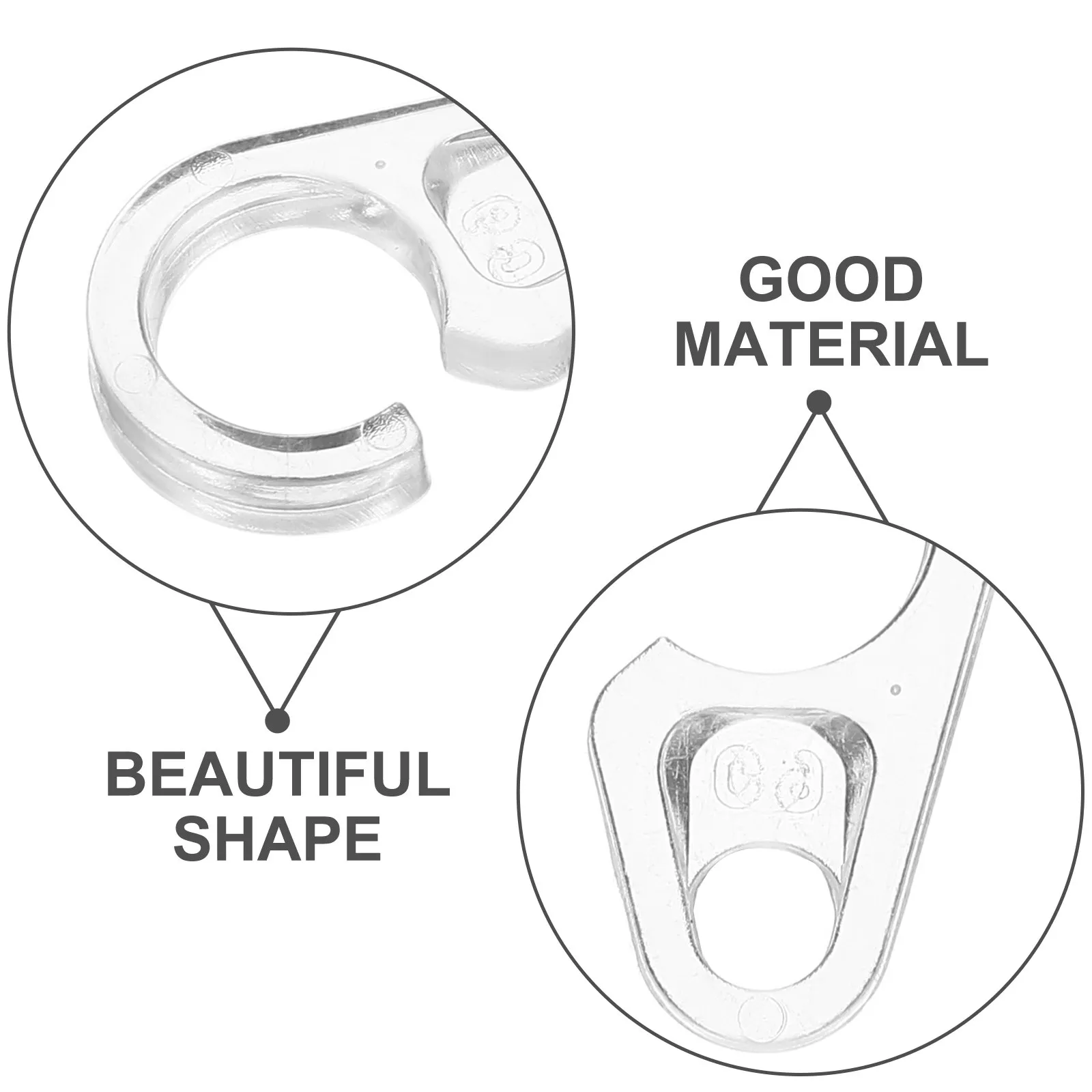 50Pcs Sturdy Metal Curtain Hooks Reinforced Design Holds Heavy Drapes Easy Install Removable Smooth Finish for Rings - view 5