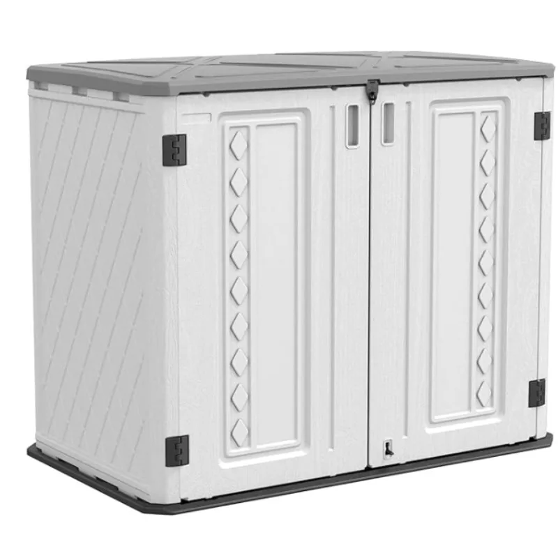 Shed Weather Resistance, Multi-Purpose Outdoor Storage Cabinet Waterproof, Outdoor Storage Cabinet for Garbage Cans, Lawnmower