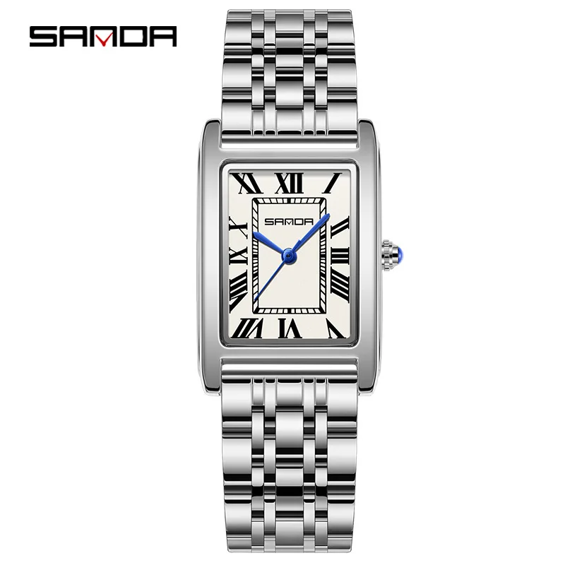 SANDA1150 nouveau Couple montre à la mode et élégant cadran rectangulaire étanche marque de luxe affaires hommes et femmes amoureux cadeau