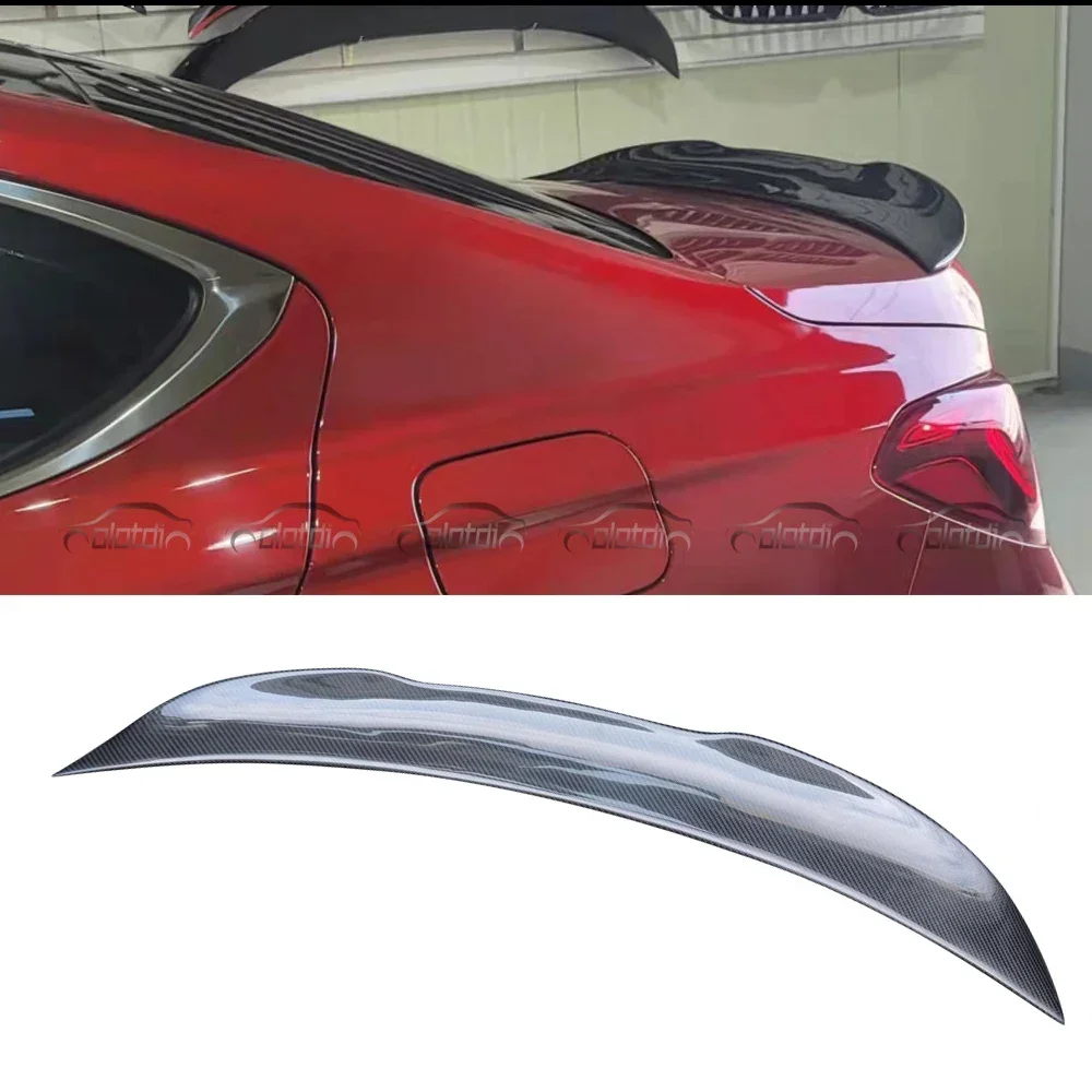 For Hyundai Genesis G70 2017-2021 Add P Style Carbon Fiber Rear Trunk Lip Tail Wing Spoiler Ducktail
