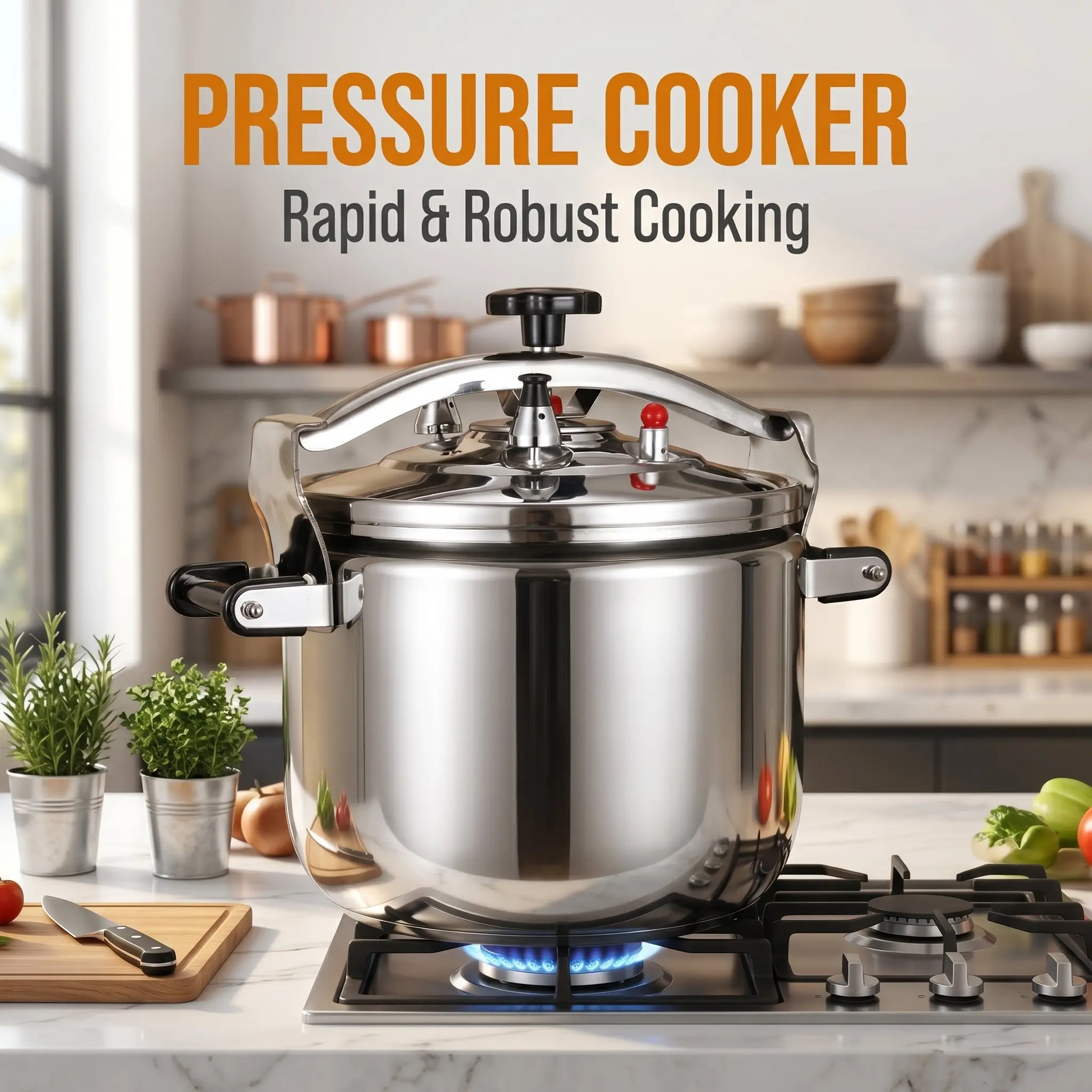 

Mega Size Stainless Steel Pressure Cooker 80L Explosion-proof Heavy Duty Composite Bottom For Large Kitchen Korea USA Australia
