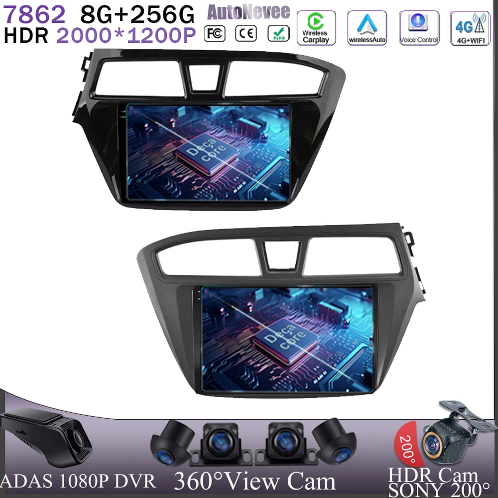 

For Hyundai I20 LHD 2015 2016 2017 2018 compatible with Europe model Android Radio GPS Navigation Multimedia Player No 2din DVD