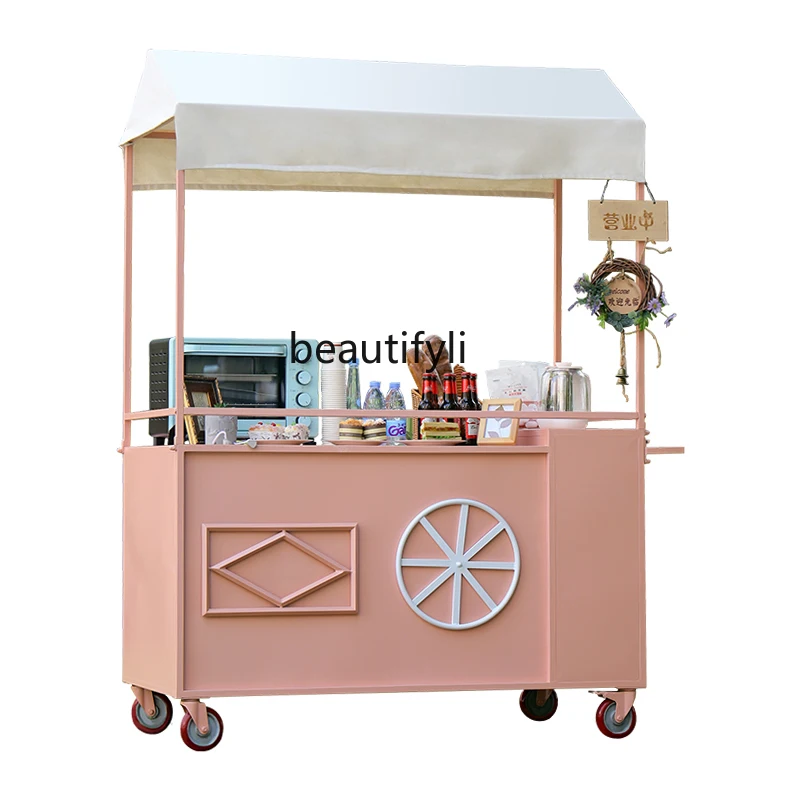 

Night market promotion stall car Mobile scenic snack cart Shopping mall mobile stall car