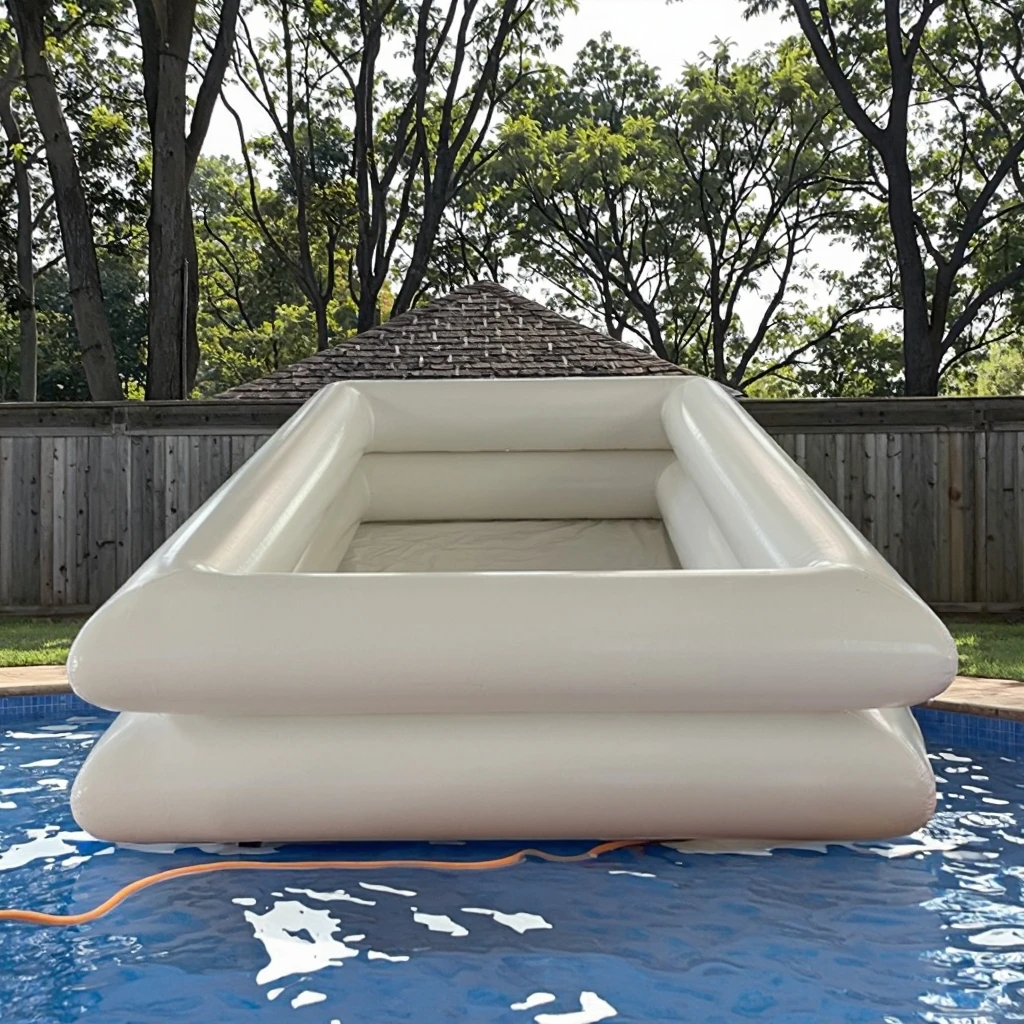 حوض سباحة قابل للنفخ PVC عالي الجودة مخصص لعام 2026 مع طبقة مزدوجة من الألوان الجذابة للعب في الحدائق الملاهي الداخلية والخارجية #6